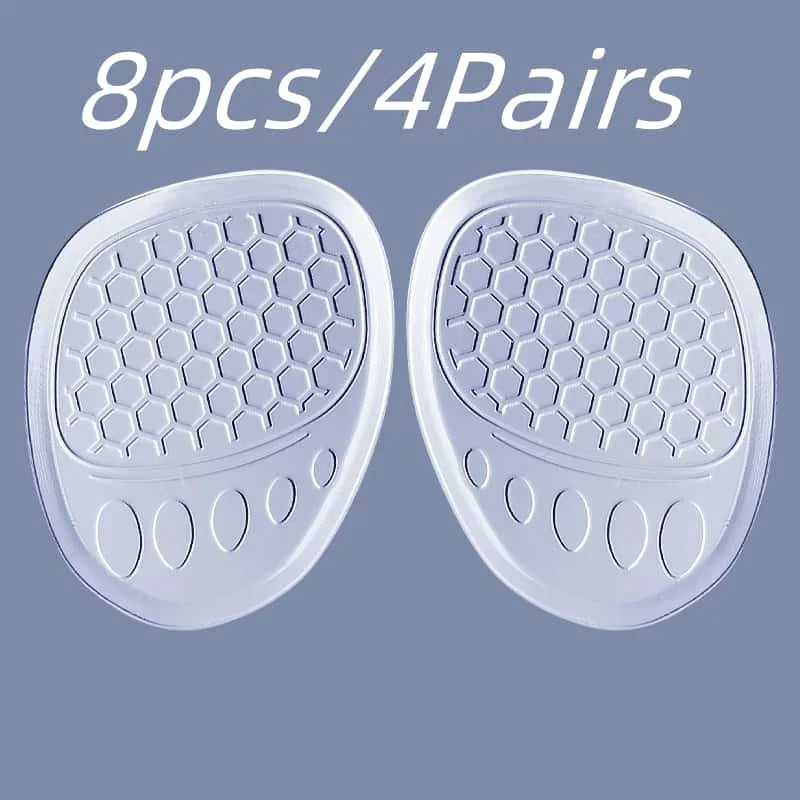 6 Pieces Women's Sandals Forefoot Cushion, Soft Shock Absorption, High Heels Anti-Wear and Anti-Pain Silicone Cushions