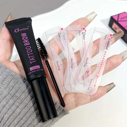 Sweatproof Peel Off Dye Eyebrow Cream Set Easy To Use Eyebrow Card Brush Long-lasting Waterproof Non-fading Eye Brow Gel Makeup