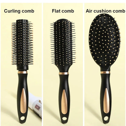 Black Air Bag Anti Static Comb Plastic Massage Anti Static Hair Brush Practical Care SPA Head Massager Household Curly Hair Comb
