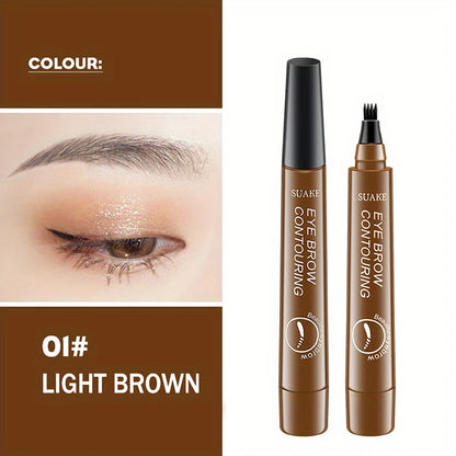 4 Forks Eyebrow Pencil Waterproof Long-lasting Natural Tint Brows Makeup Anti-smudge Non-fading Easy To Draw Eyebrow Cosmetic
