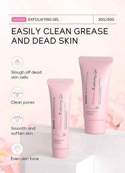 Sakura Exfoliating Peeling Gel Facial Scrub Moisturizing  Nourishing Repair Scrubs Face Cream Beauty Skin Care