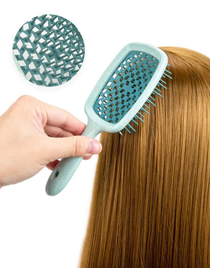 1pc Wide Teeth Air Cushion Combs Salon Scalp Massage Hair Brush Wheat Straw Environmental Protection Hair Brush DIY Styling Tool