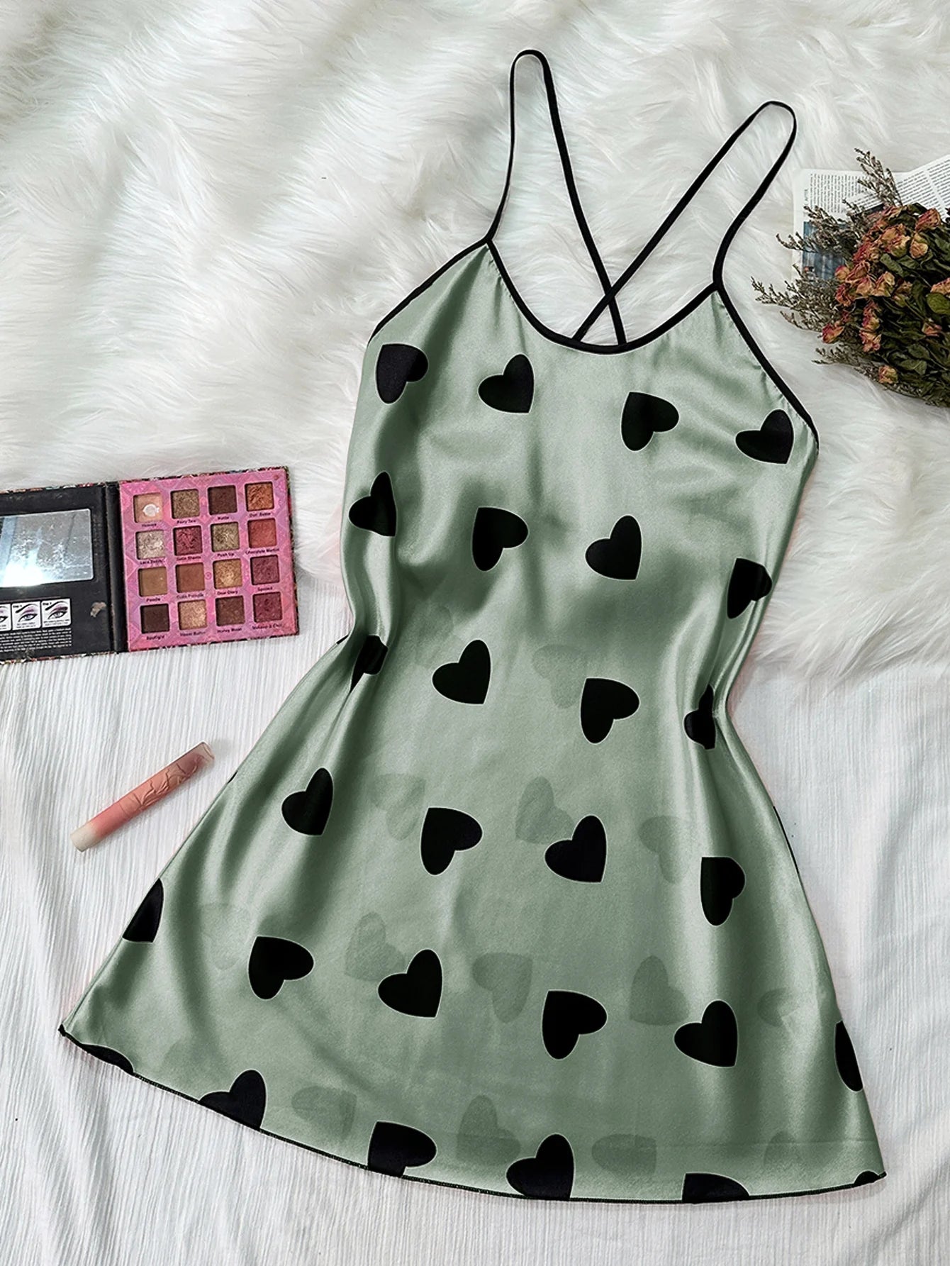 Summer new sexy printed round-neck halter dress for casual and comfortable women's pajamas