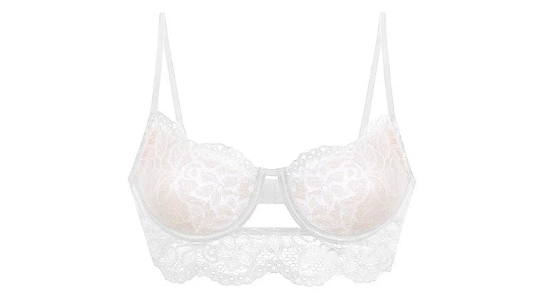 French Lace Bra Set with Soft Underwire Push Up for Small Bust Lightweight Comfort Anti Sagging Lingerie AU Sizes MOYISU-Sexy AB