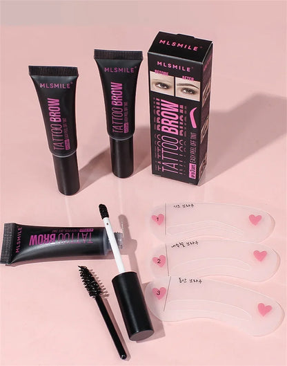 New Tearing Eyebrow Gel Makeup Semi-Permanent Waterproof Long Lasting Tattoo Tint Sweatproof Peel Off Dye Eyebrow Cream Cosmetic