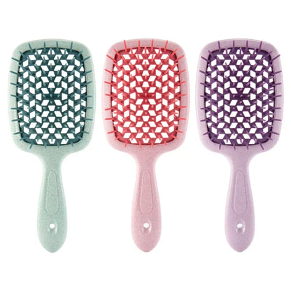 1pc Wide Teeth Air Cushion Combs Salon Scalp Massage Hair Brush Wheat Straw Environmental Protection Hair Brush DIY Styling Tool