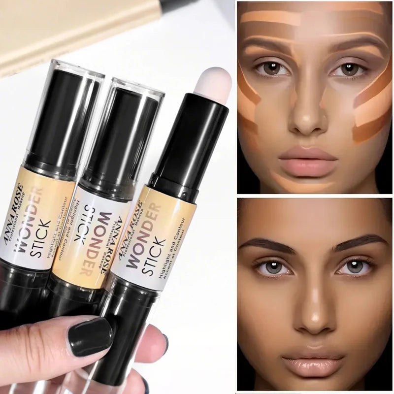 Double-headed Highlight&Contour Stick Face Nasal Shadow Water Proof Lasting Multifunctional Makeup Pen