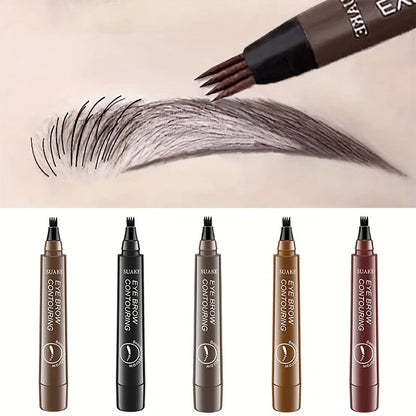 4 Forks Eyebrow Pencil Waterproof Long-lasting Natural Tint Brows Makeup Anti-smudge Non-fading Easy To Draw Eyebrow Cosmetic