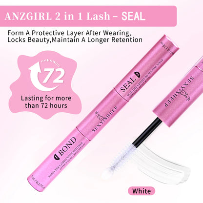 Lash Cluster Bond and Seal Waterproof Glue for Eyelash Clusters 10ml 2-in-1 Super Hold Long-Lasting Home Use Strong Hold