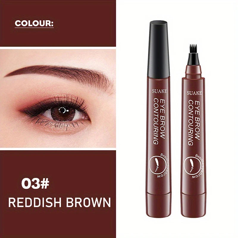 4 Forks Eyebrow Pencil Waterproof Long-lasting Natural Tint Brows Makeup Anti-smudge Non-fading Easy To Draw Eyebrow Cosmetic
