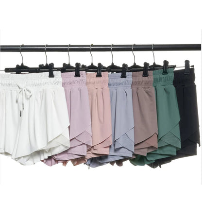 Women Summer Short Sportswear Solid Color Two Pieces Fitness Yoga Set Breathable Quick Dry Gym Suit Loose Workout Clothes