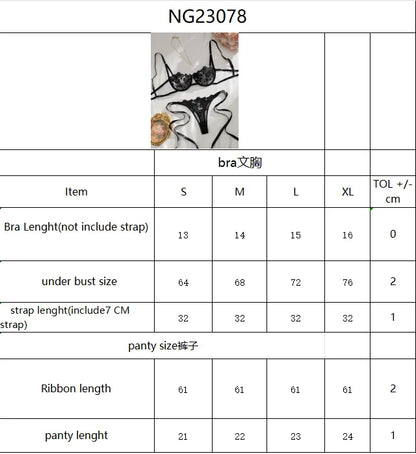 Lady Floral Embroidery Lingerie Set Women Sheer Bra and Brief Underwear Set Satin Sexy Intimates Underwear