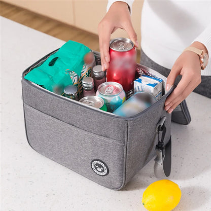 Insulated bag, lunch box, handbag, square insulated bag, aluminum foil thickened bento bag, office worker, student bring food, l