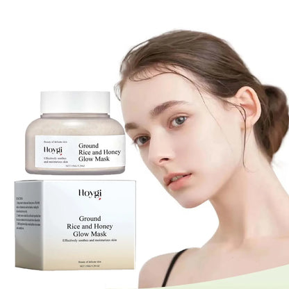 Rice & Honey Face Mask Moisturizing Fade Dark Spot Hydrating Repair Brightening Shrink Pore Hydrating Mask Glowing Skin Care