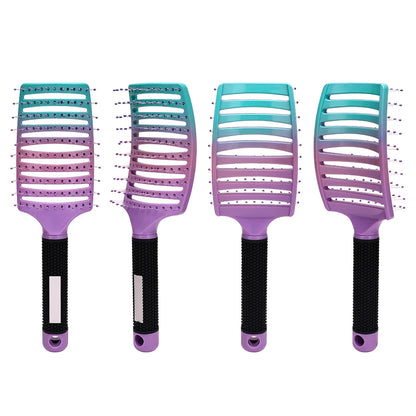 Barber Hair Brush Scalp Massage Comb Women Nylon Pig Sideburns Wet Curly Hair Brush Hairy Big Bend CombStyling Tools ﻿ ﻿
