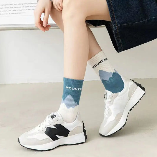 4 Pairs Of Fashionable And Soft AB Socks, Comfortable And Breathable Men's And W