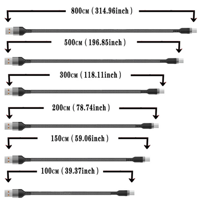 USB TYPE C Fast Charge Cable LIGHTNING 3m 5 Meters USB C Android Micro USB Extend Charging Cable for iPhone 14 Xiaomi OnePlus