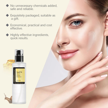 Snail 96 Mucin Power Essence Hydrating Booster Deep Moisture Revitalize Dull Skin Soothing Face Treatment Glow Essence Skin Care
