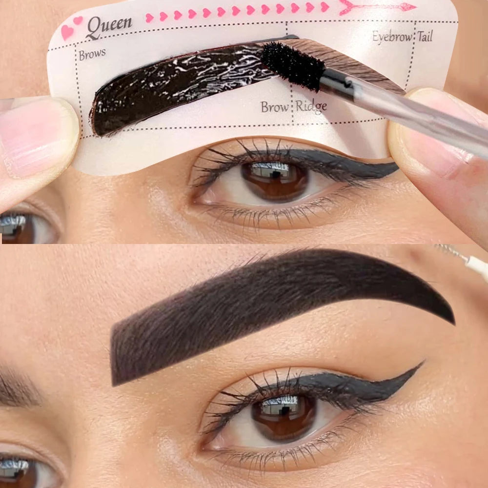 Sweatproof Peel Off Dye Eyebrow Cream Set Easy To Use Eyebrow Card Brush Long-lasting Waterproof Non-fading Eye Brow Gel Makeup