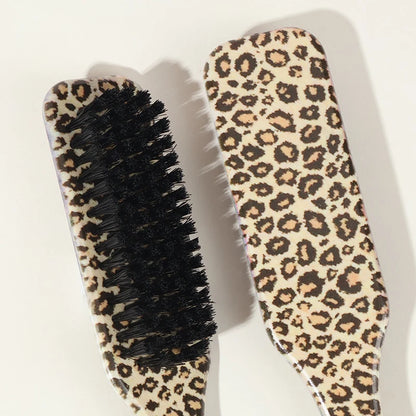 Boar Bristle Slick Back Hair Brush for Sleek Ponytail Bun & Smoothing Baby Hairs, Flyaways, Edge Control - Backcombing & Teasing
