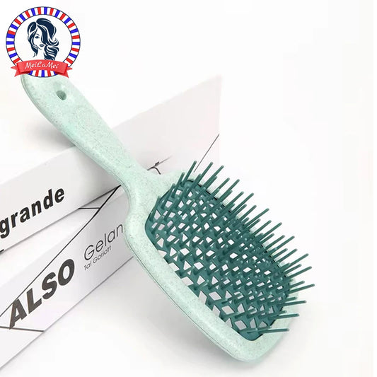 1pc Wide Teeth Air Cushion Combs Salon Scalp Massage Hair Brush Wheat Straw Environmental Protection Hair Brush DIY Styling Tool