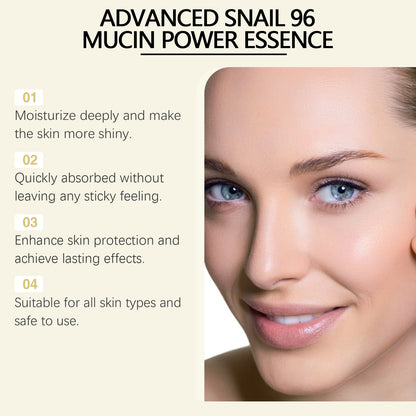 Snail 96 Mucin Power Essence Hydrating Booster Deep Moisture Revitalize Dull Skin Soothing Face Treatment Glow Essence Skin Care