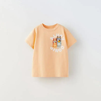 Summer Children T-shirt Printed Cartoon Fashion Baby Boy Girl Short Sleeve Tops Tees Kids Clothing Round Collar Tshirts 2024 NEW