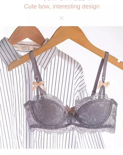 MOYISU French Romantic Lace Comfortable Breathable Sexy Tushy Slim Bra Collection Pure Desire Girls Super Beautiful Underwear SE