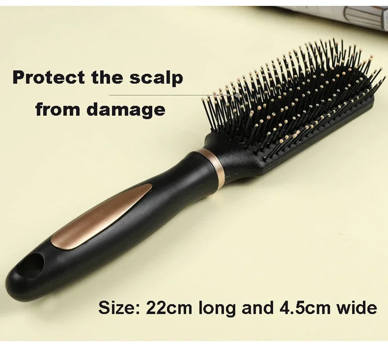 Black Air Bag Anti Static Comb Plastic Massage Anti Static Hair Brush Practical Care SPA Head Massager Household Curly Hair Comb