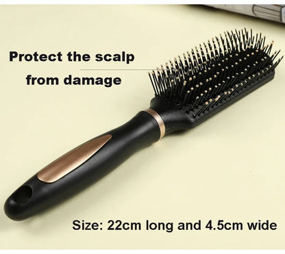 Black Air Bag Anti Static Comb Plastic Massage Anti Static Hair Brush Practical Care SPA Head Massager Household Curly Hair Comb