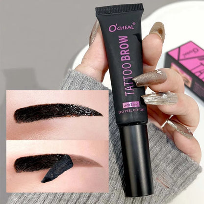 Sweatproof Peel Off Dye Eyebrow Cream Set Easy To Use Eyebrow Card Brush Long-lasting Waterproof Non-fading Eye Brow Gel Makeup