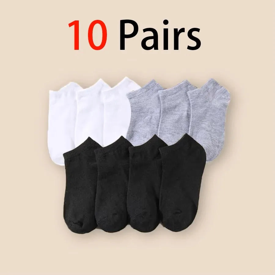 10/20/30/40/50 Pairs Of Breathable Deodorant Men's Low Cut Ankle Socks - Sweat W