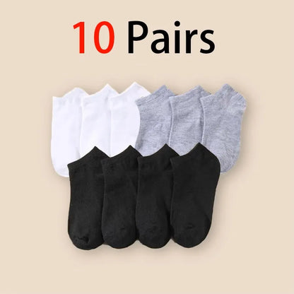10/20/30/40/50 Pairs Of Breathable Deodorant Men's Low Cut Ankle Socks - Sweat W