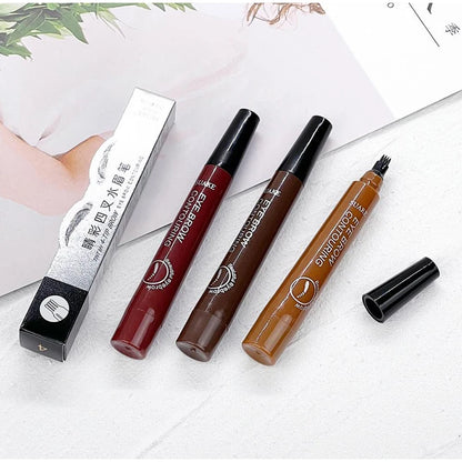 4 Forks Eyebrow Pencil Waterproof Long-lasting Natural Tint Brows Makeup Anti-smudge Non-fading Easy To Draw Eyebrow Cosmetic