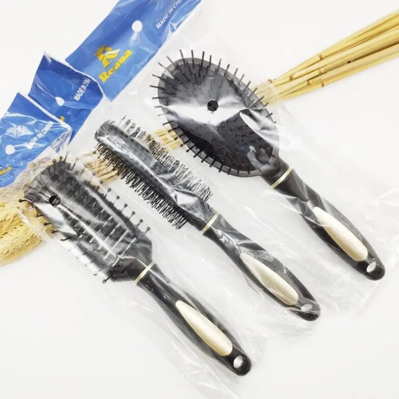 Black Air Bag Anti Static Comb Plastic Massage Anti Static Hair Brush Practical Care SPA Head Massager Household Curly Hair Comb