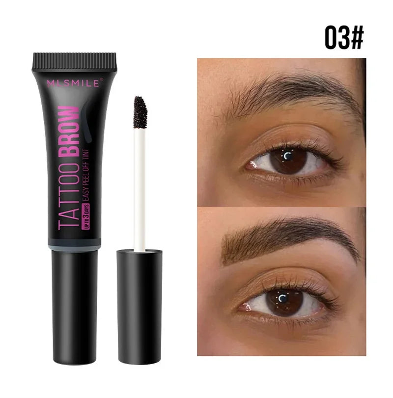 New Tearing Eyebrow Gel Makeup Semi-Permanent Waterproof Long Lasting Tattoo Tint Sweatproof Peel Off Dye Eyebrow Cream Cosmetic
