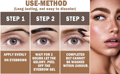Lasting 3 Days Tattoo Easy Peel Off Eyebrow Gel Cream Types Long-Lasting Smudge-Proof Sweat Resistant  Waterproof Cosmetics