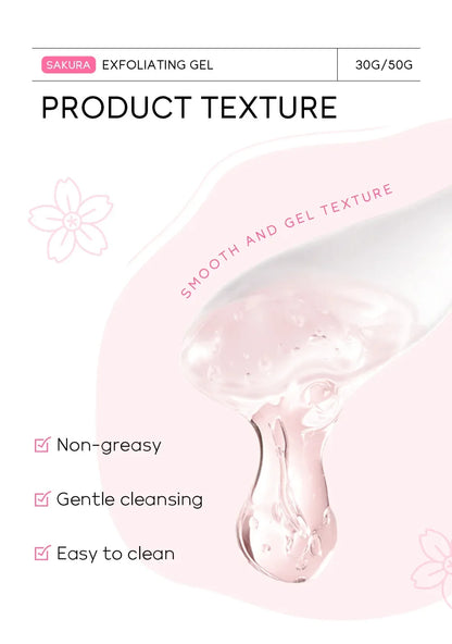 Sakura Exfoliating Peeling Gel Facial Scrub Moisturizing  Nourishing Repair Scrubs Face Cream Beauty Skin Care