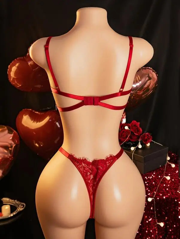 Thin Sexy Lingerie Bra Set  Erotic Push Up Breves Sets Woman Lace Transparent Underwear Embroidery Thong Kit Delicate Underwear