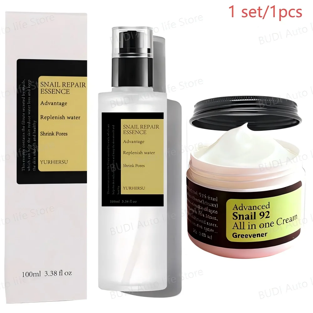 1 set/1pcs Snail Collagen Face Cream/Repair Essence Moisturizing Lifting Smoothing Nourishing Cream Korean Cosmetics Skin Care