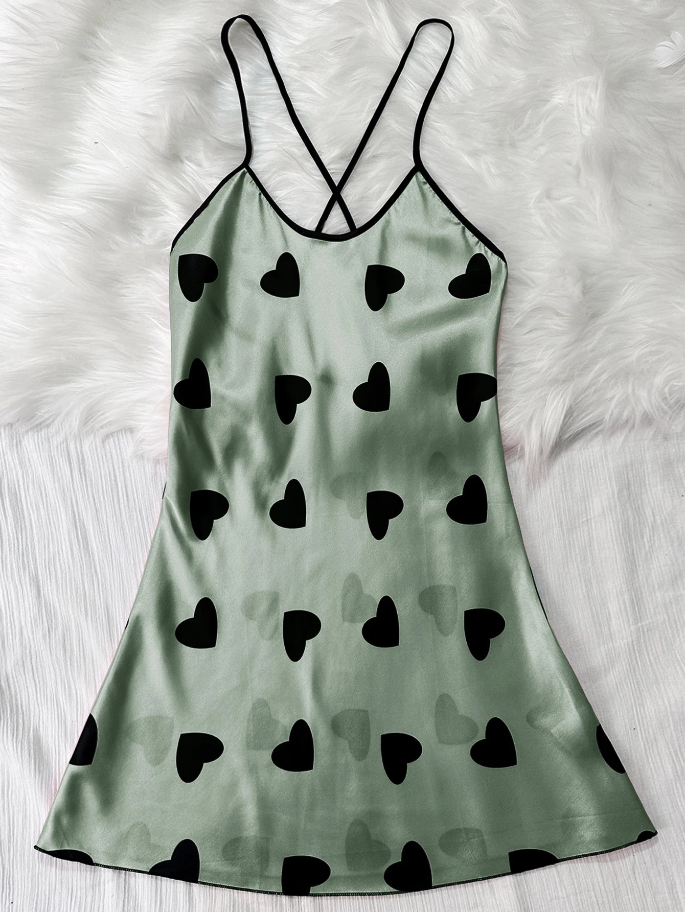 Summer new sexy printed round-neck halter dress for casual and comfortable women's pajamas