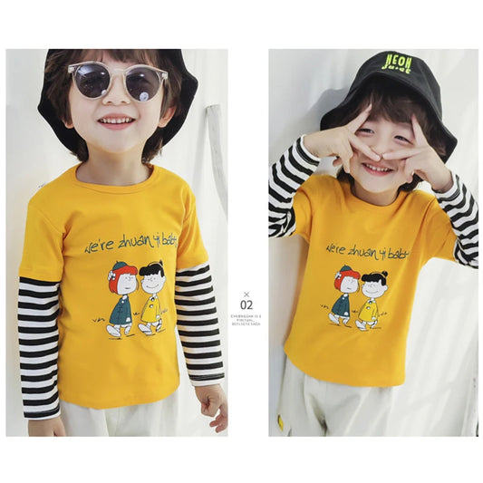 Kids Clothing Boys Girls T-Shirt Children's Clothes Cartoon Tops Long Sleeve Baby Clothing Autumn Winter Cotton Print Sweatshirt