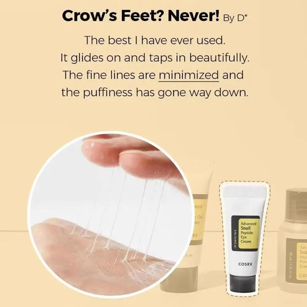 Advanced Snail 96 Mucin Skincare Set Travel Outfit Snail Essence/Cream/Cleanser/Eye Cream Korean Cosmetic Travel SkinCare Set 4p