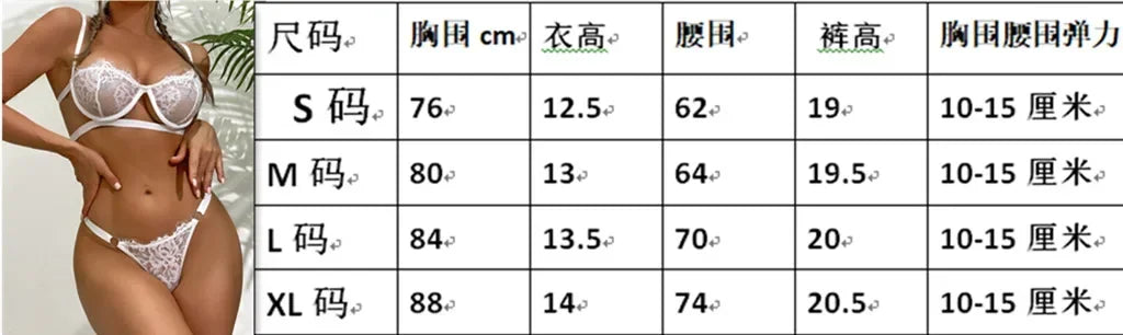 Sexy Lingerie Woman Lace Transparent Underwear Fairy Embroidery Brief Sets Delicate Bra Kit Push Up Breves Sets Thin Erotic Bras