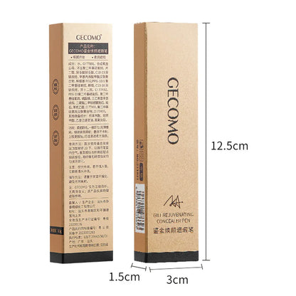 GECOMO Press Concealer Pen Liquid Concealer Long Lasting Moisturizing Not Fading Base Makeup Face Invisible Pores