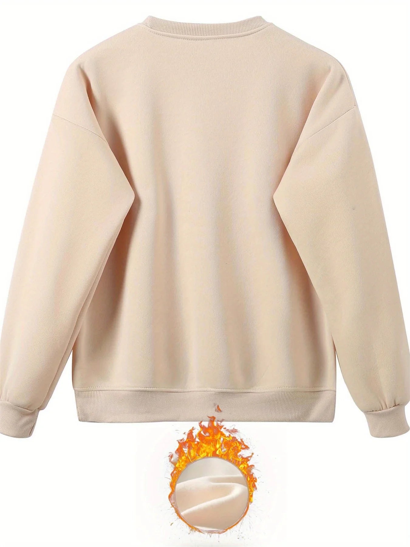 Women's autumn and winter hip-hop casual street cross graphic printed round neck sports shirt+sports pants set warm clothing