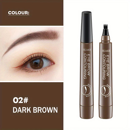 4 Forks Eyebrow Pencil Waterproof Long-lasting Natural Tint Brows Makeup Anti-smudge Non-fading Easy To Draw Eyebrow Cosmetic