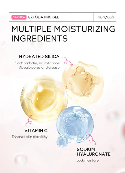 Sakura Exfoliating Peeling Gel Facial Scrub Moisturizing  Nourishing Repair Scrubs Face Cream Beauty Skin Care