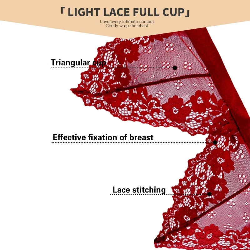 Sexy Lace Bra Sets Summer Women's Ultra-thin Lingerie Suit Brief Transparent No Wire Bra Breathable Intimate Underwear Exotic