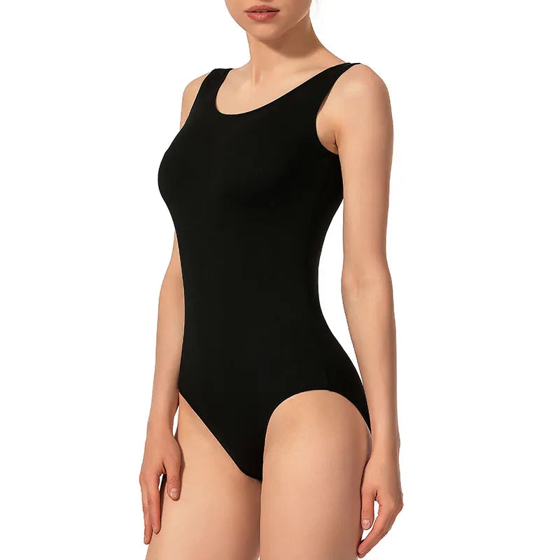 Women's Classic Team Basic Sleeveless Ballet Dance Leotards for Adult Gymnastics Dance Tops with Soft Lining Bodysuits